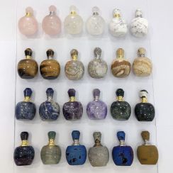 DIY Semi Precious Stone Multifunctional Perfume Bottle Pendant Suitable For Jewelry Necklaces Bracelets