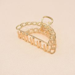 Halo Circles Semicircle Gold Tone Large Metal Hair Claw Clip Hair Clamp