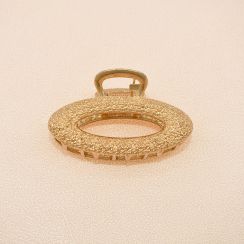 Halo Oval Rose Pattern Gold Tone Metal Hair Claw Clip Hair Clamp