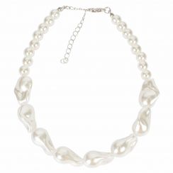 High Polished Irregular Pearl Collar Necklace