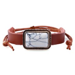 Rectangle Charming Leather Bracelet