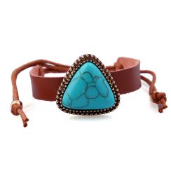 Triangle Charming Leather Bracelet