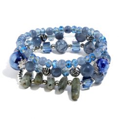 Natural Stones Wide Bracelet