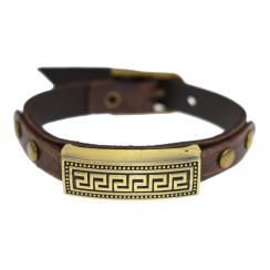 Men Punk Alloy Leather Bracelet the Retro elements Bangle Wristband