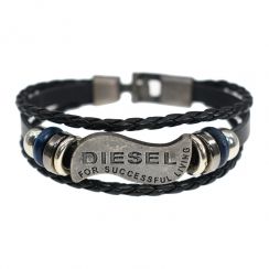 Alphabet Statement Alloy Leather Bracelet for Braided Rope Bracelet