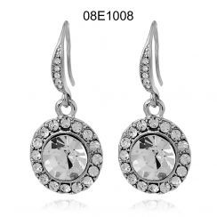 Crystall Halo Drop Earrings