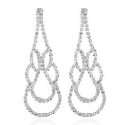 Combined Droplets Luxury Rhinestone Crystal Earrings