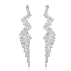 Luxury Lightning Falls Rhinestone Crystal Earrings