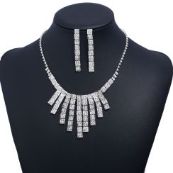 Luxury Waterfall Rhinestone Crystal Jewelry Set