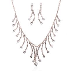 Luxury Tassel Rhinestone Crystal Jewelry Set