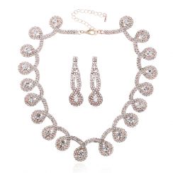 Luxury Ribbon Rhinestone Crystal Jewelry Set