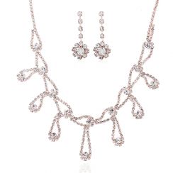 Luxury Water drops Rhinestone Crystal Jewelry Set