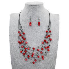 Crystal and Glass Illusion Jewelry Set