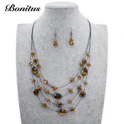 High End Multistring Crystal Jewelry Set