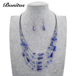 Purple Icicle Designed Jewelry Set