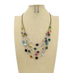 Clear Glass Crystal Jewelry Set