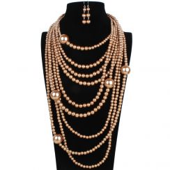 MultiLayer Pearl Jewelry Set-Rose