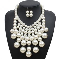 Stacked Pearl Jewelry Set