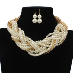 Stackable Pearl and Links Jewelry Set