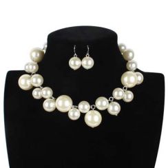 Fashion Pearl Short Necklace Jewelry Set