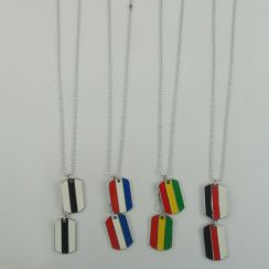 Charm Jewerly Metal  Strip Drip Oil Pendant Necklaces