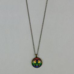 Rainbow Base Circle Lesbians Pendant Necklaces Statement Links Chains Necklaces