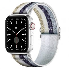  Adjustable Mix Color Polyester Watch Band Strap for Apple Watch