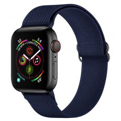 Adjustable Royal Blue Nylon Watch Band Strap For Apple Watch 1-7