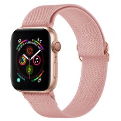 Adjustable Pink Nylon Watch Band Strap For Apple Watch 1-7