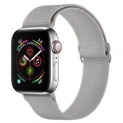 Adjustable Grey Nylon Watch Band Strap For Apple Watch 1-7