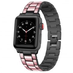 Stainless Steel  Square Chequered Watch Band For Apple Watch